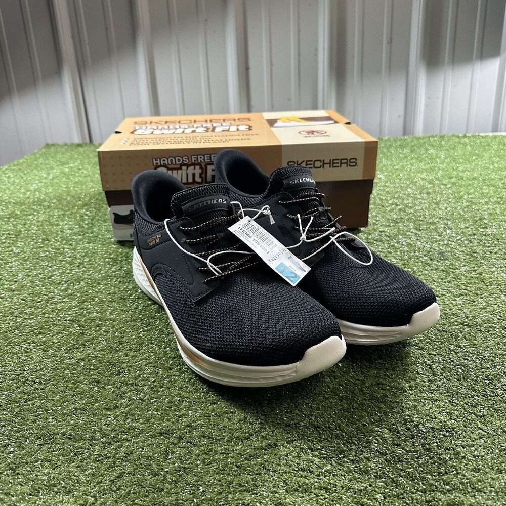 Skechers Hands Free Swift Fit Men's Size 12 Black Shoes 196125 New W/ Box